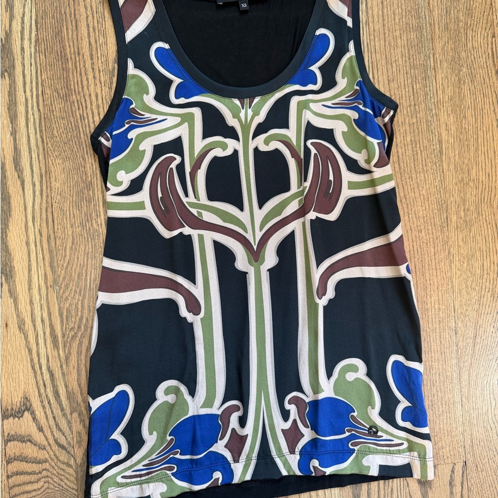 Gucci Black Fitted Graphic Tank Top